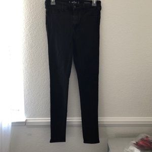 Black stretchy high rise jeans